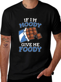 If Im Moody Give Me Foody Black T-Shirt