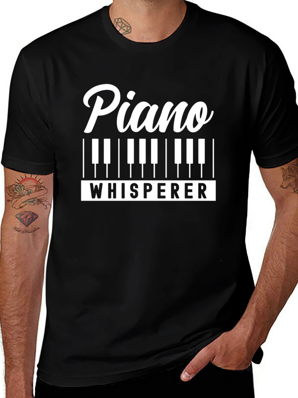 Piano Whisperer Graphic Tee - Musician Gift
