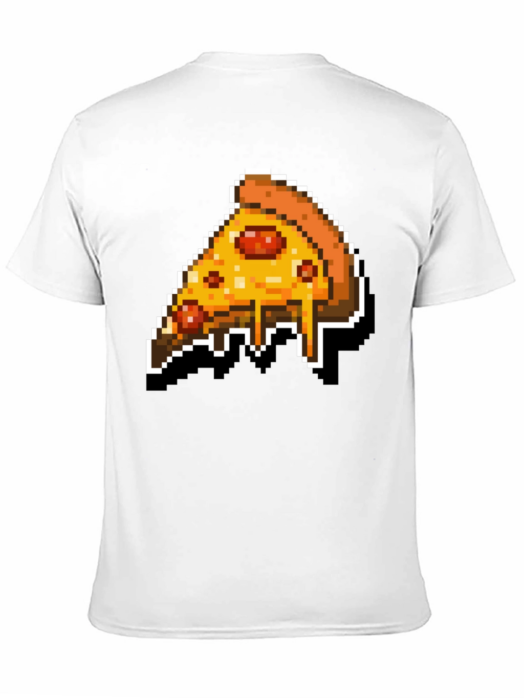 Pixel Pizza Slice Graphic Tee - Retro Gaming Style