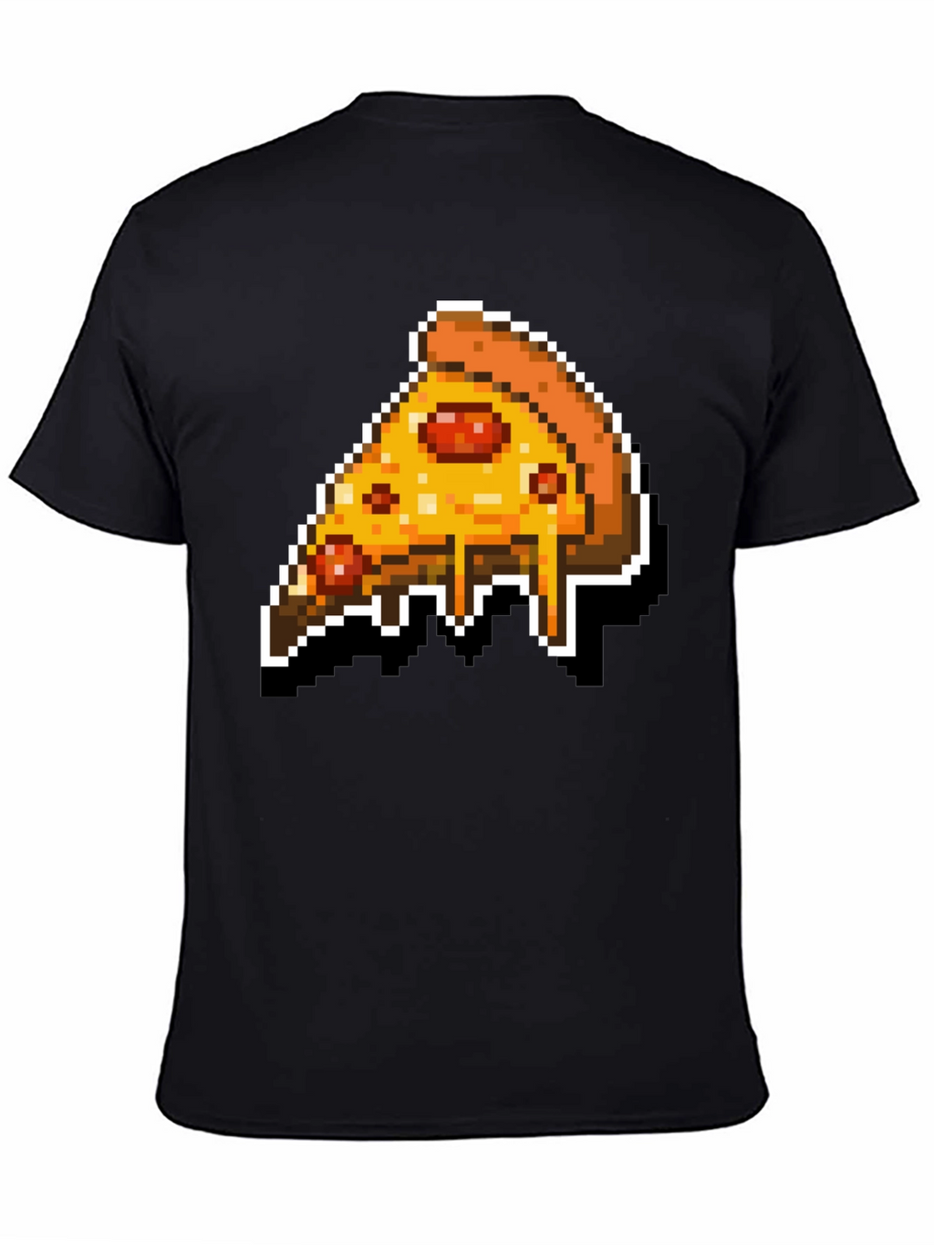 Pixel Pizza Slice Graphic Tee - Retro Gaming Style