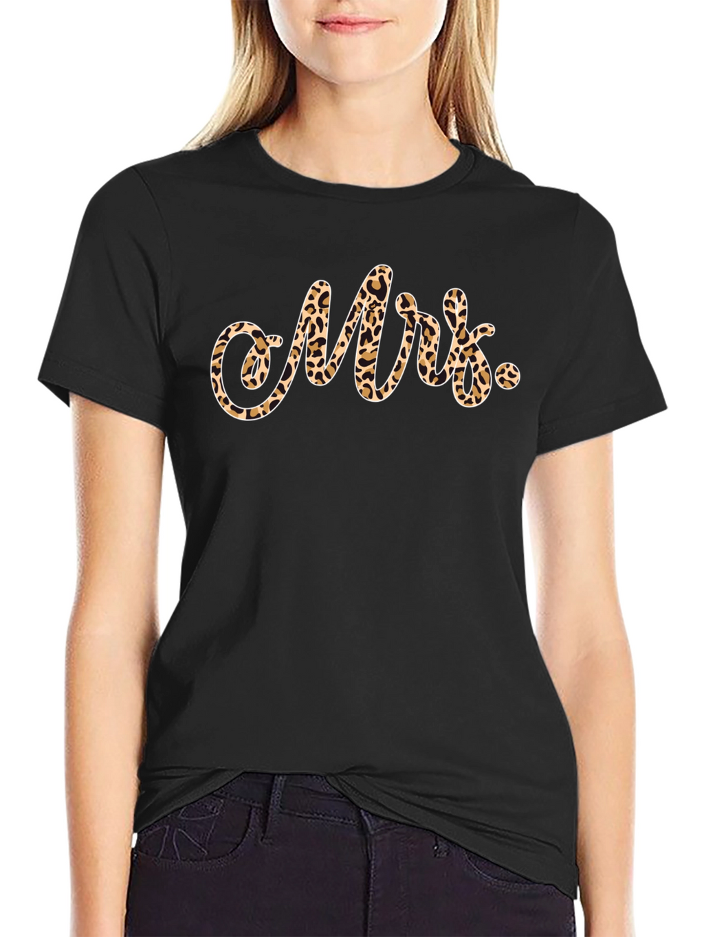 Mrs. Leopard Print T-Shirt - Stylish & Comfortable