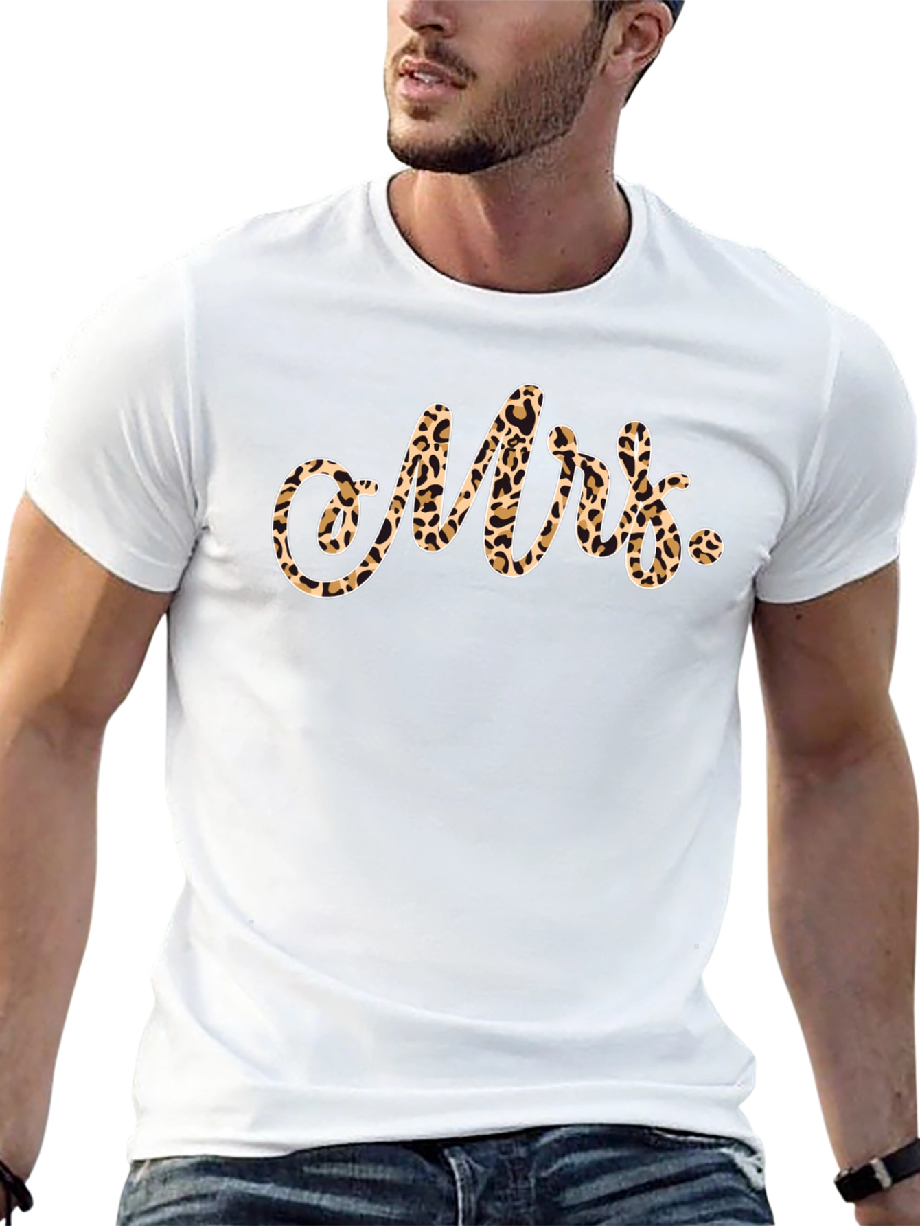 Mrs. Leopard Print T-Shirt - Stylish & Comfortable