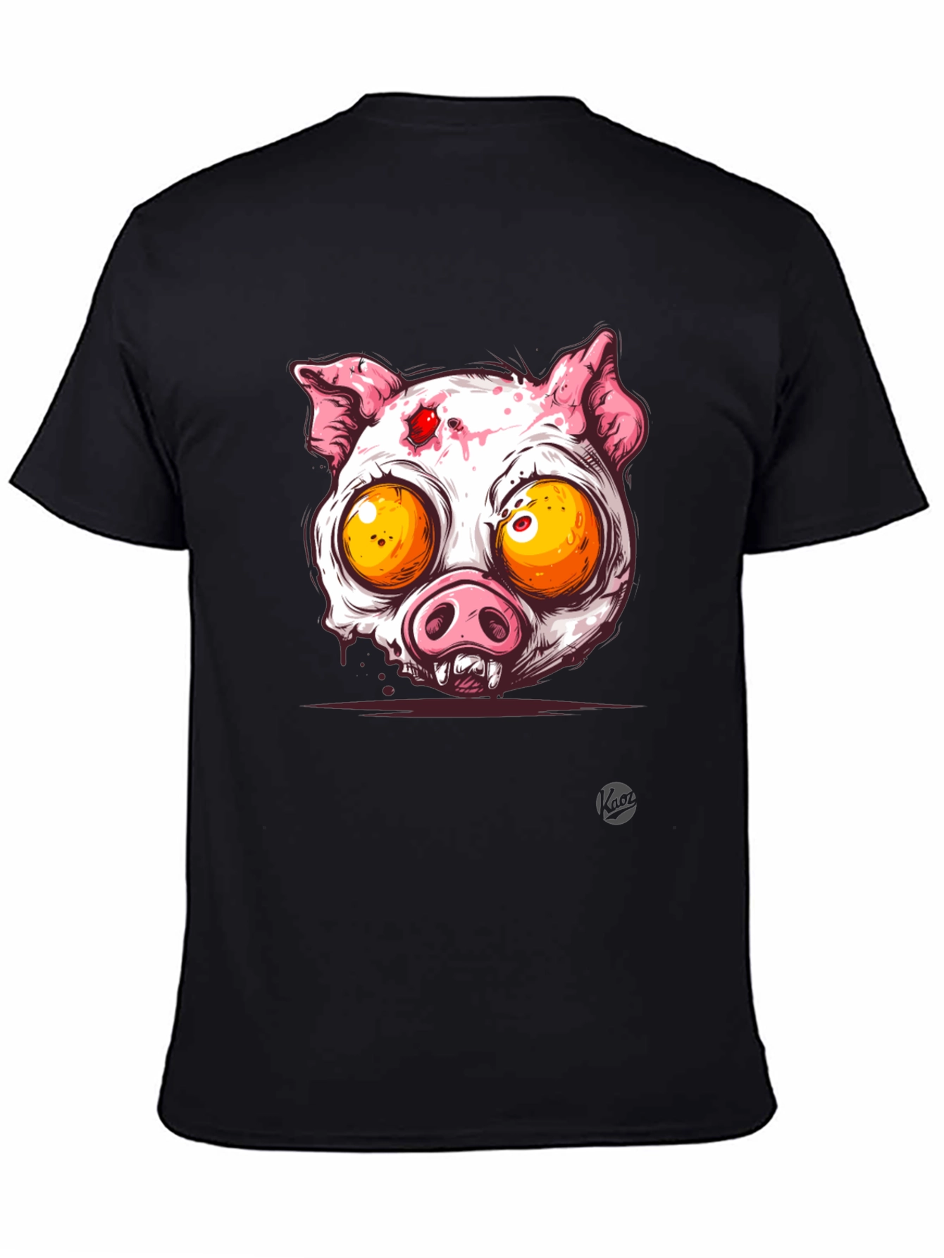 Zombie Pig Graphic Tee - Mens Black T-Shirt