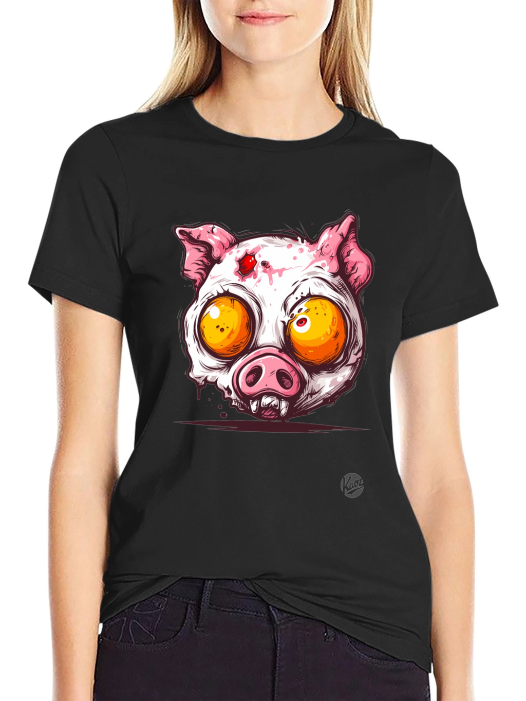 Zombie Pig Graphic Tee - Mens Black T-Shirt