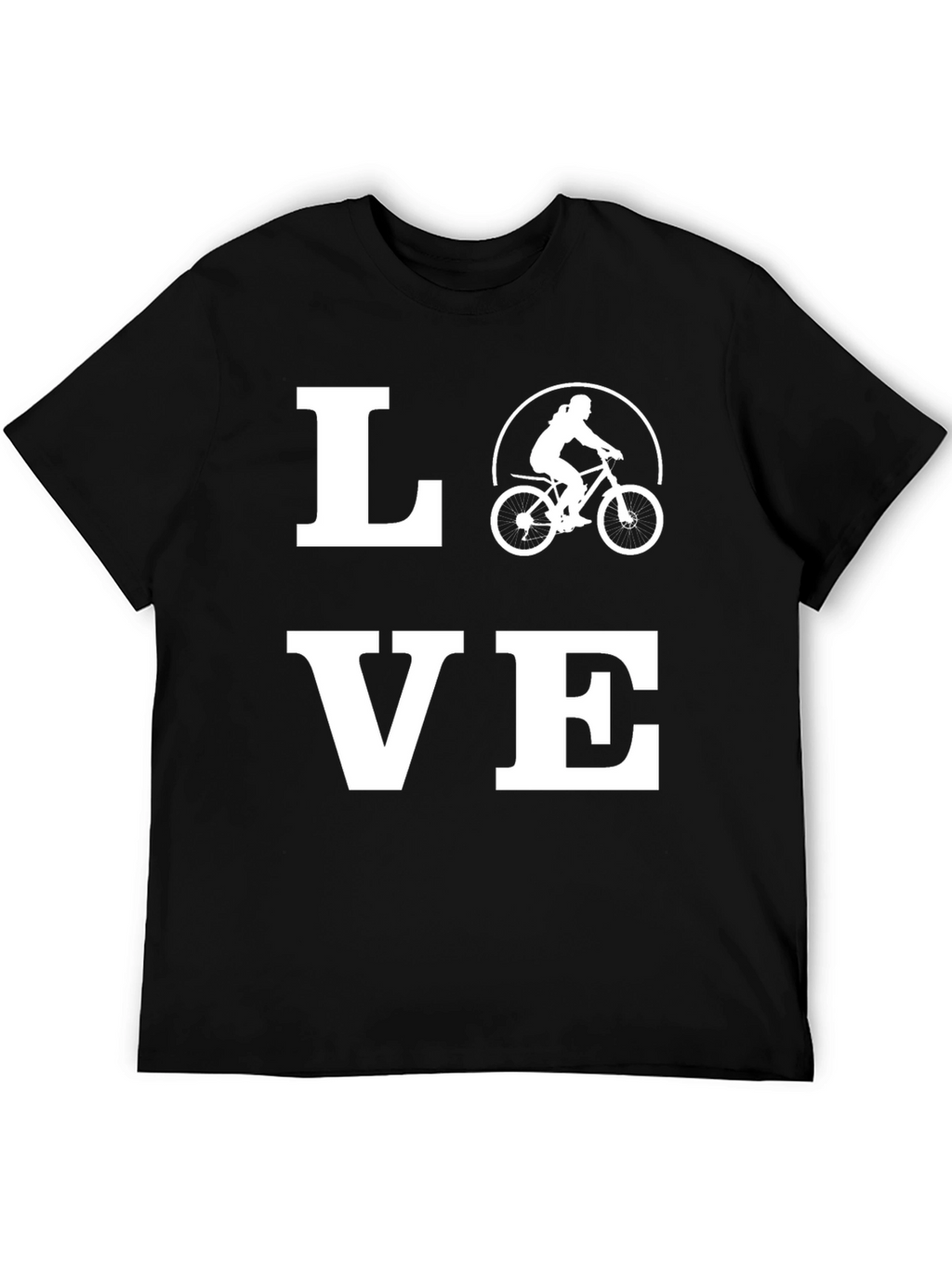 Love Biking Graphic Tee - Black Cotton T-Shirt