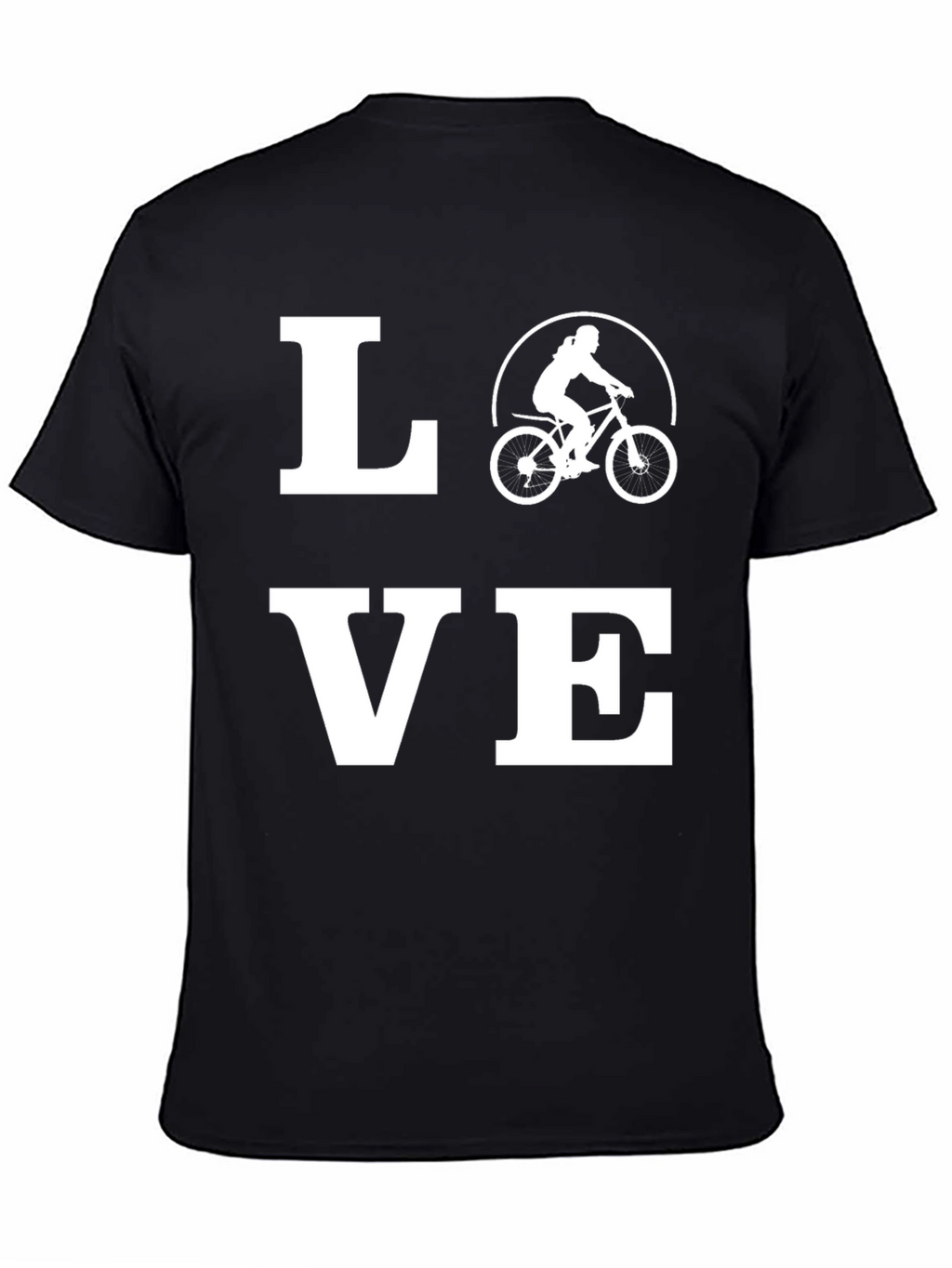 Love Biking Graphic Tee - Black Cotton T-Shirt