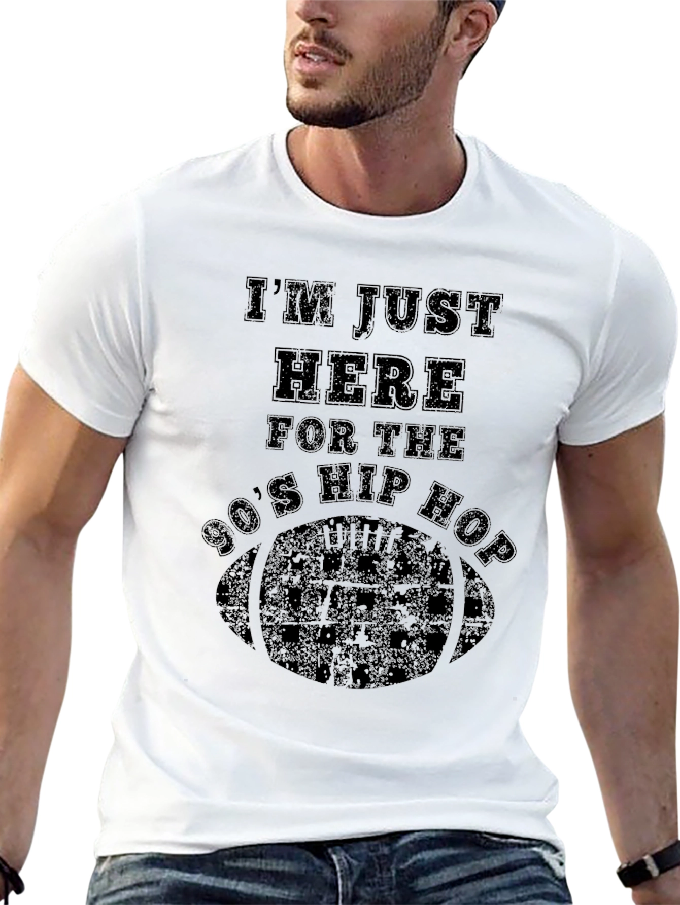 80s Hip Hop Football T-Shirt