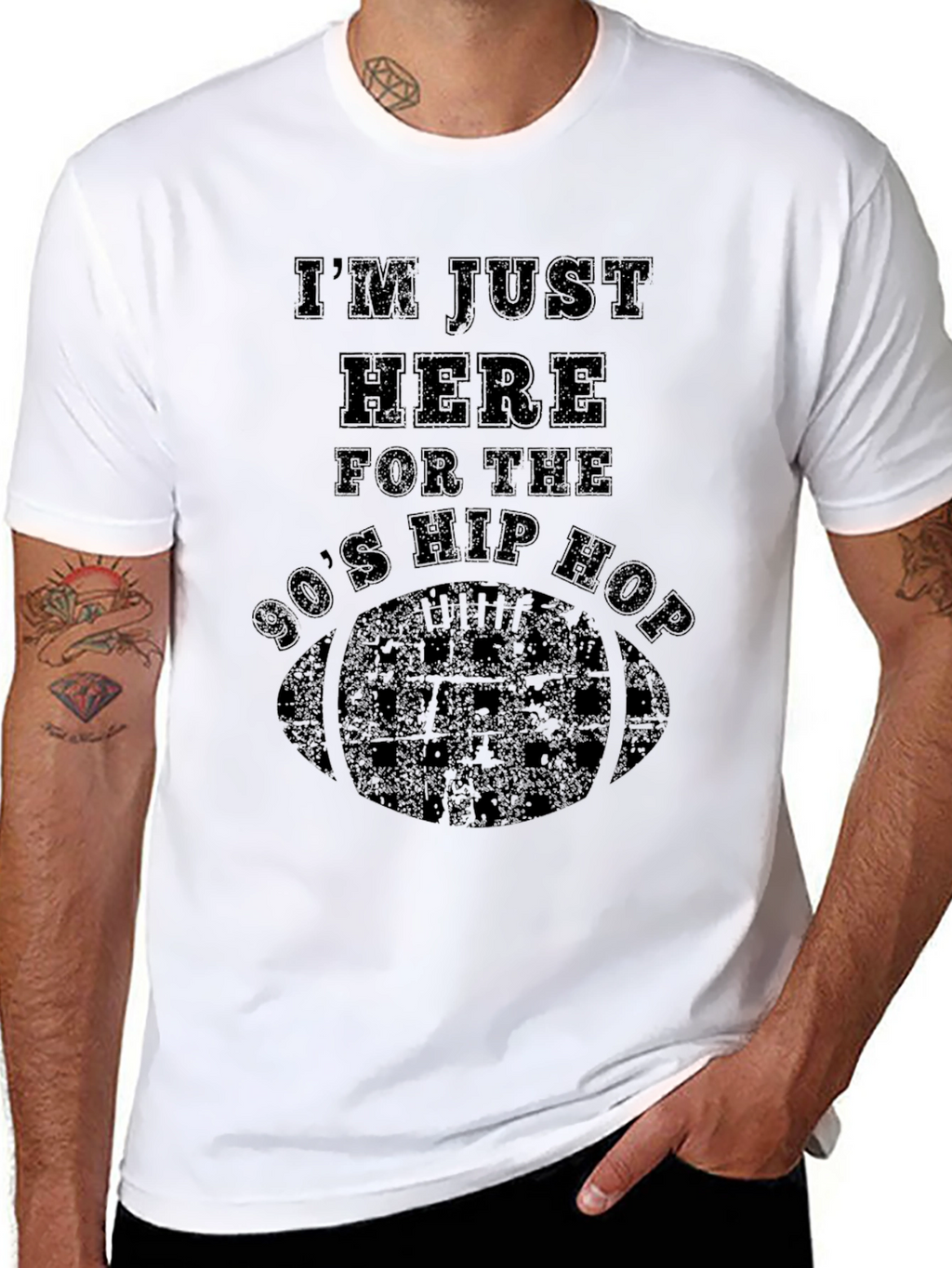 80s Hip Hop Football T-Shirt