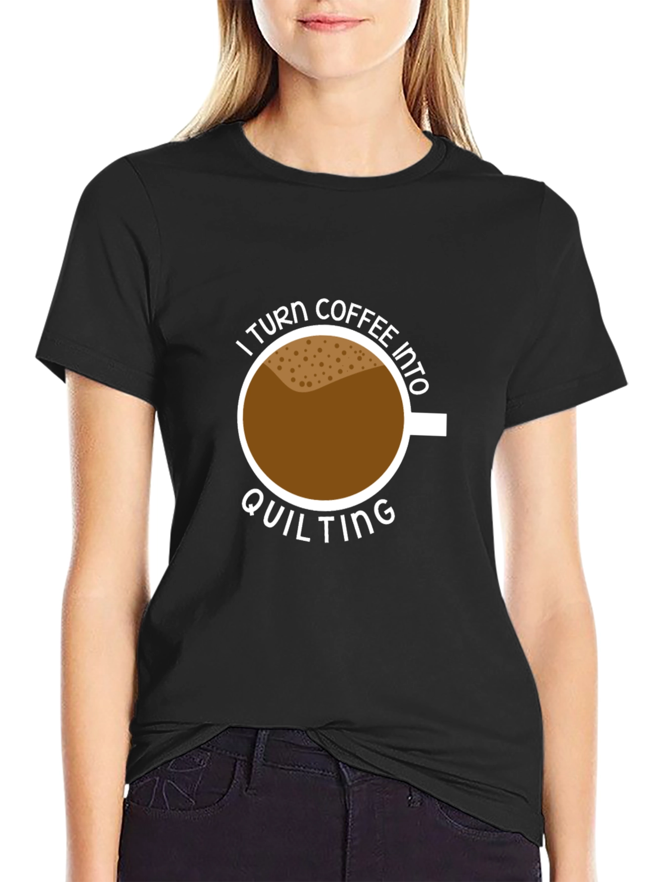 Coffee Into Quilting Graphic Tee