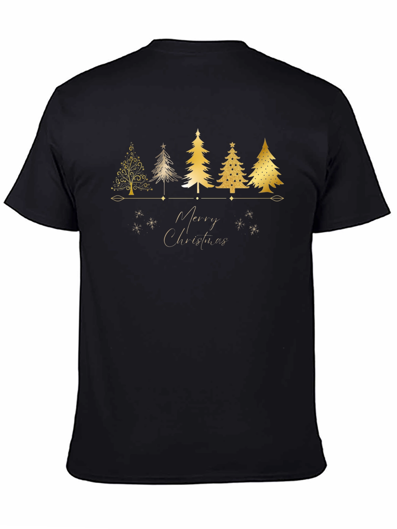 Merry Christmas Tree Graphic T-Shirt