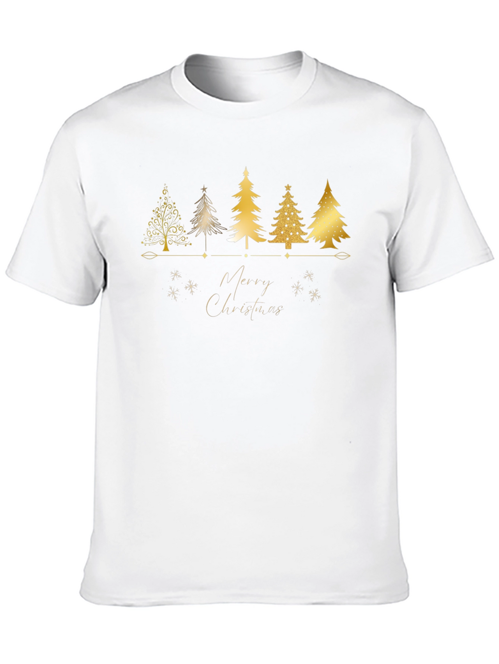 Merry Christmas Tree Graphic T-Shirt
