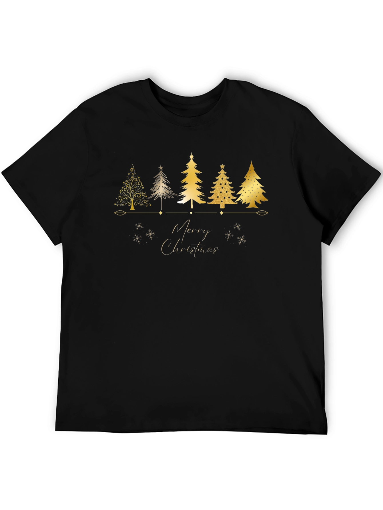 Merry Christmas Tree Graphic T-Shirt