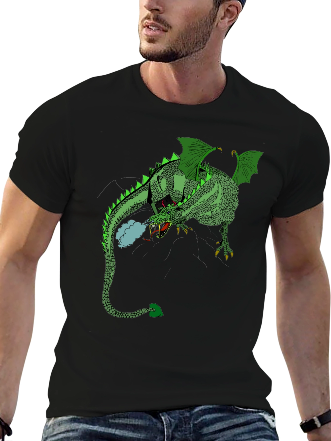 Green Dragon Graphic T-Shirt