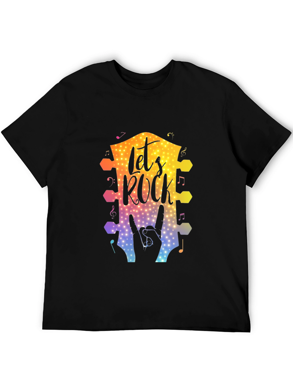Lets Rock Graphic T-Shirt Music Lover Tee