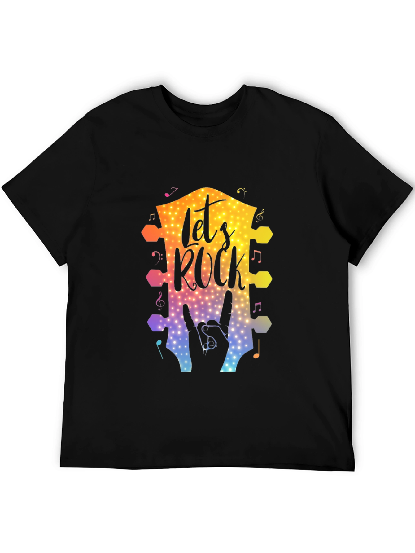 Lets Rock Graphic T-Shirt Music Lover Tee