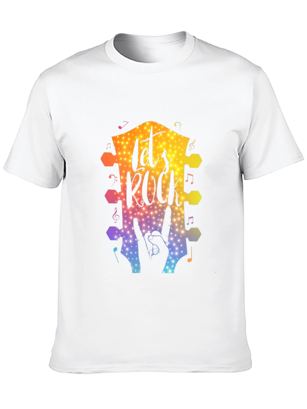 Lets Rock Graphic T-Shirt Music Lover Tee