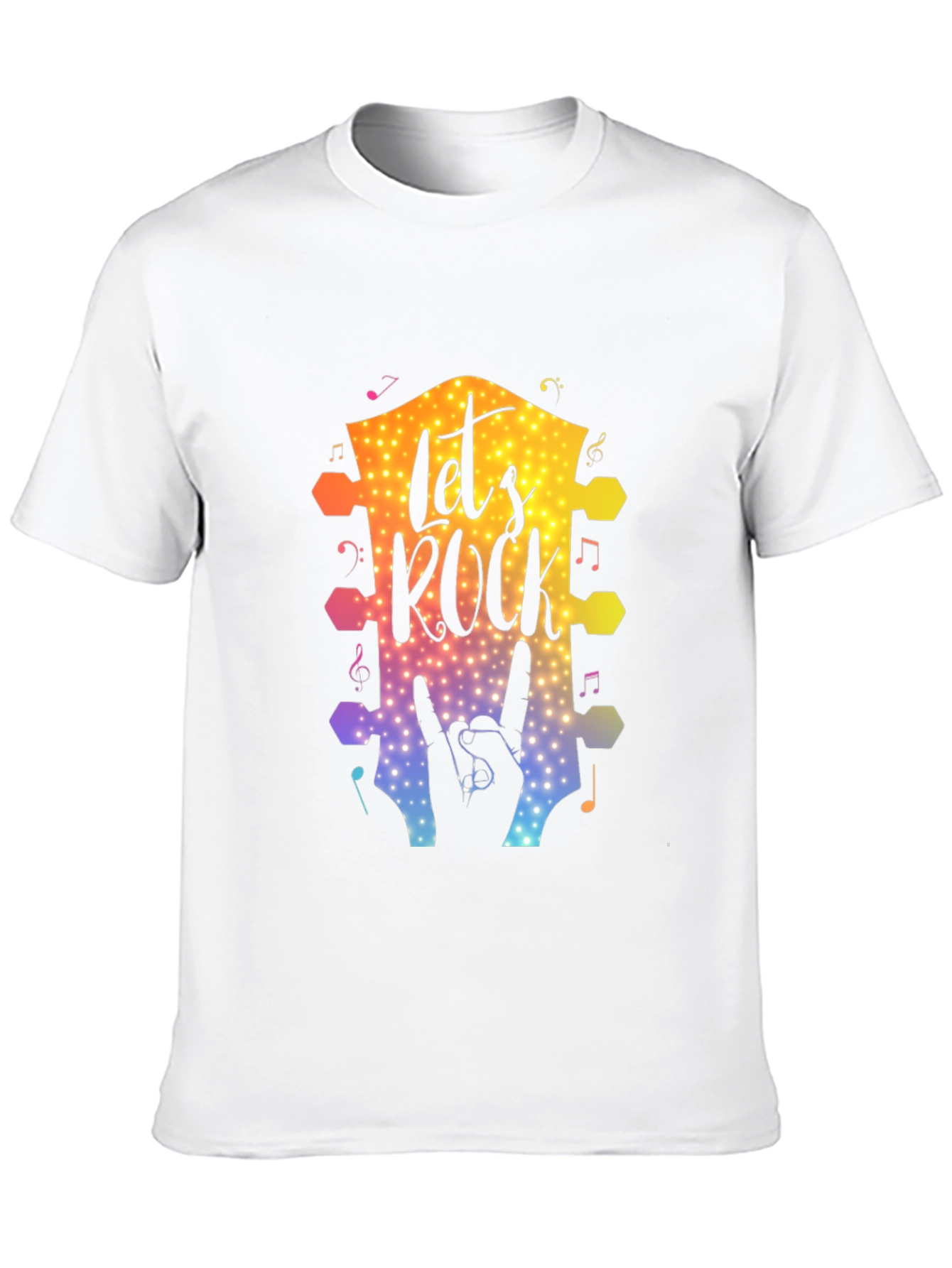 Lets Rock Graphic T-Shirt Music Lover Tee