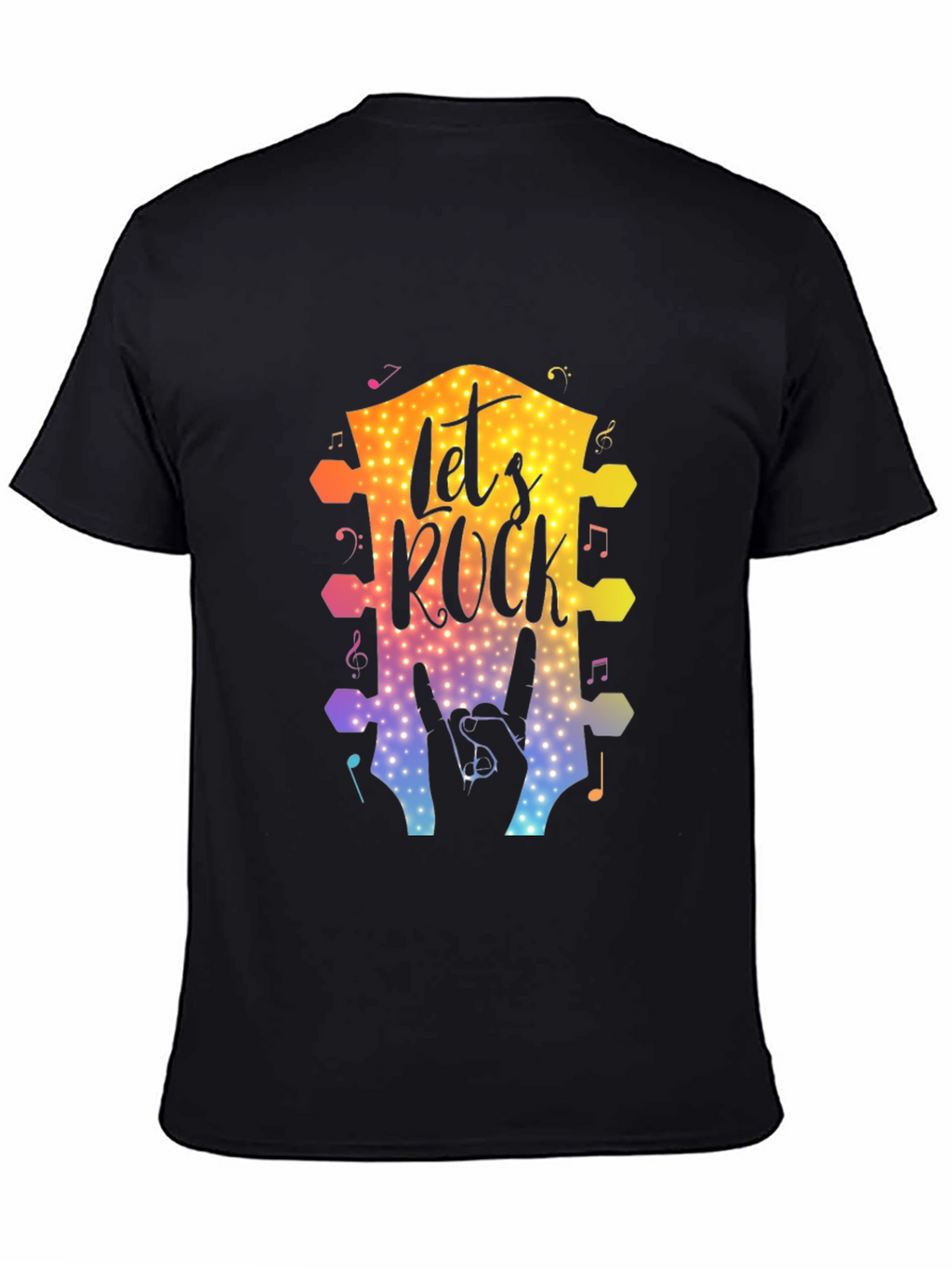 Lets Rock Graphic T-Shirt Music Lover Tee