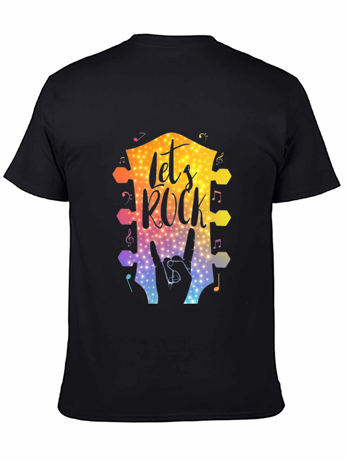Lets Rock Graphic T-Shirt Music Lover Tee