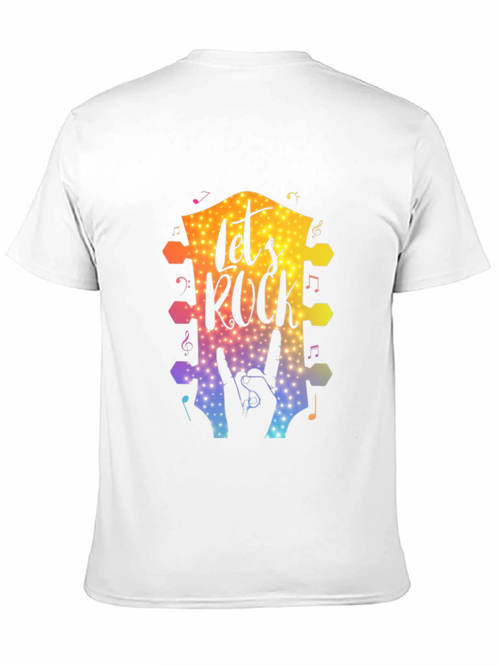 Lets Rock Graphic T-Shirt Music Lover Tee