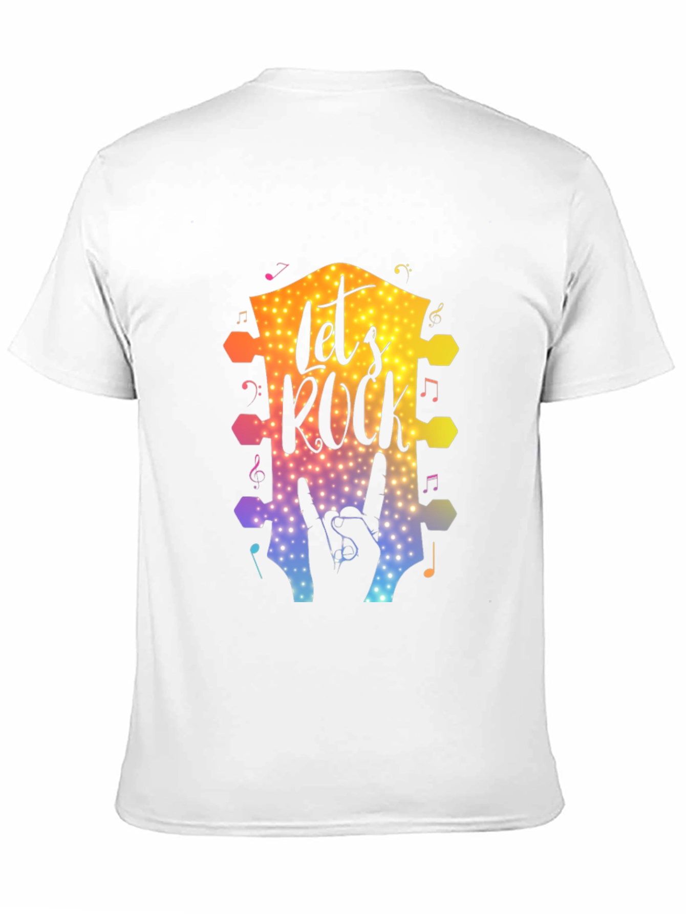 Lets Rock Graphic T-Shirt Music Lover Tee