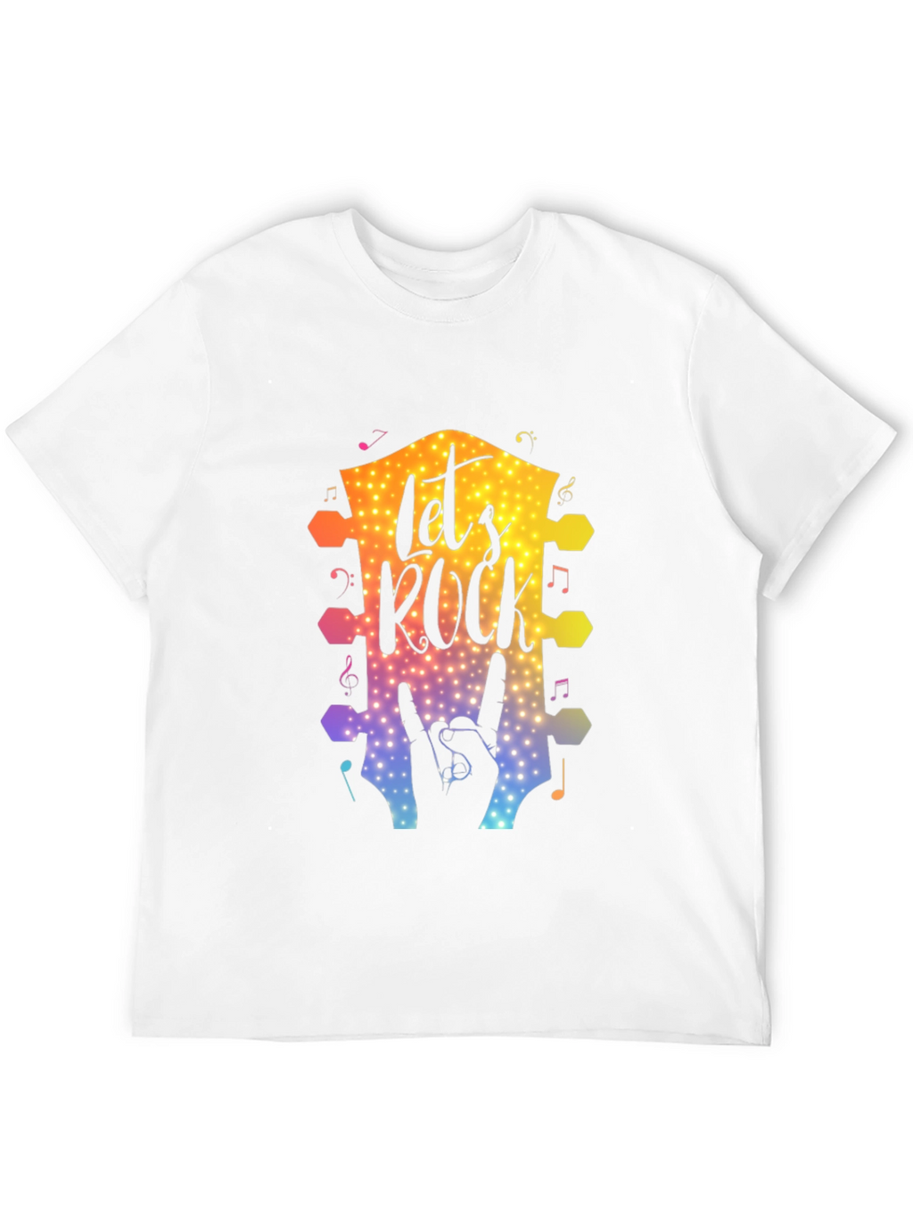 Lets Rock Graphic T-Shirt Music Lover Tee