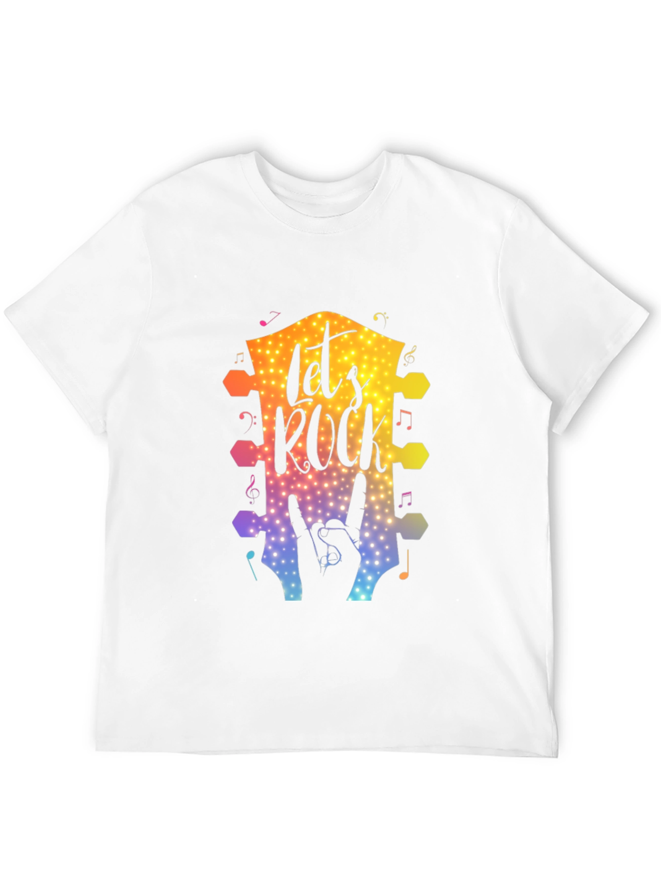 Lets Rock Graphic T-Shirt Music Lover Tee