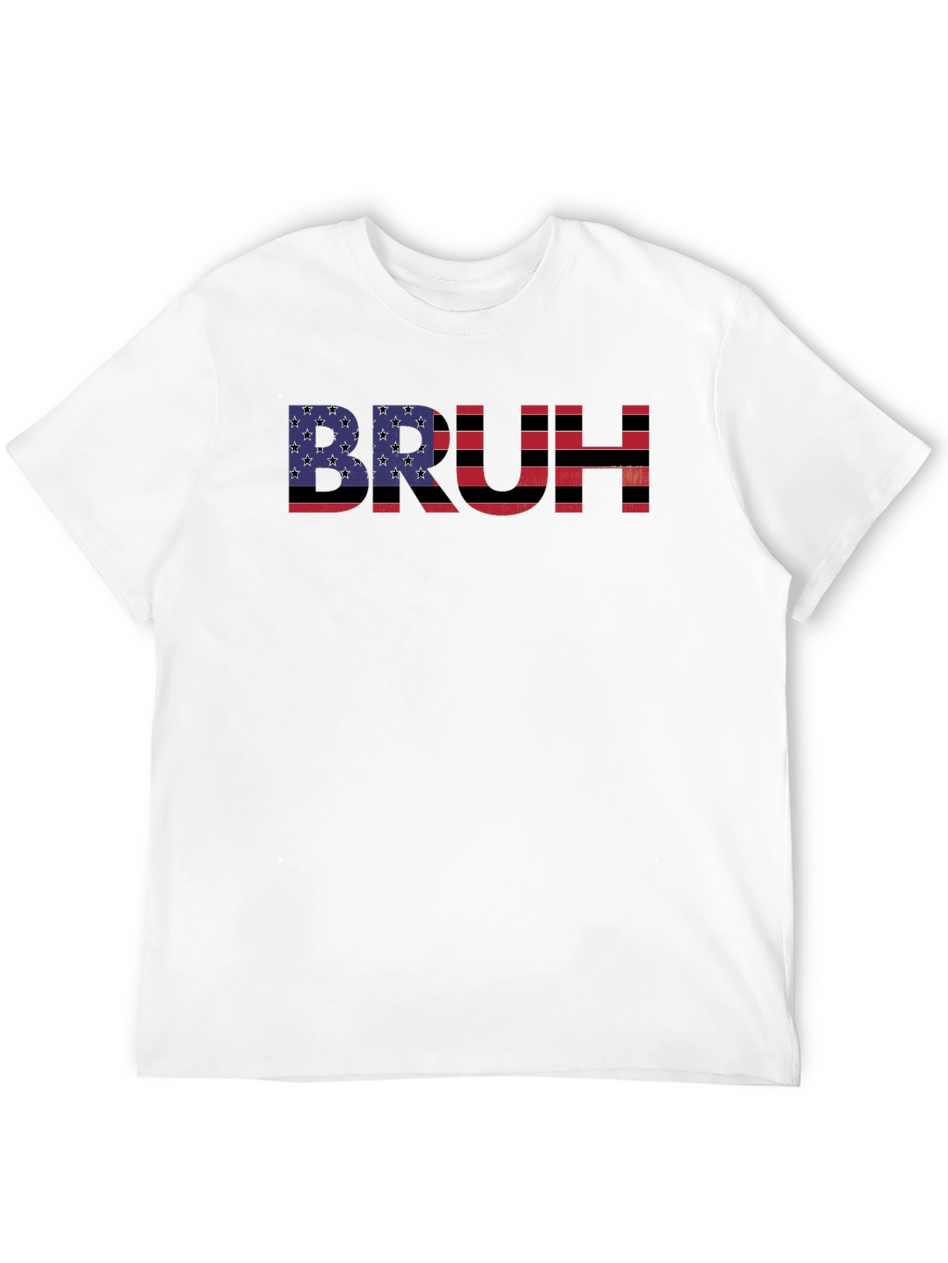Bruh American Flag Graphic T-Shirt