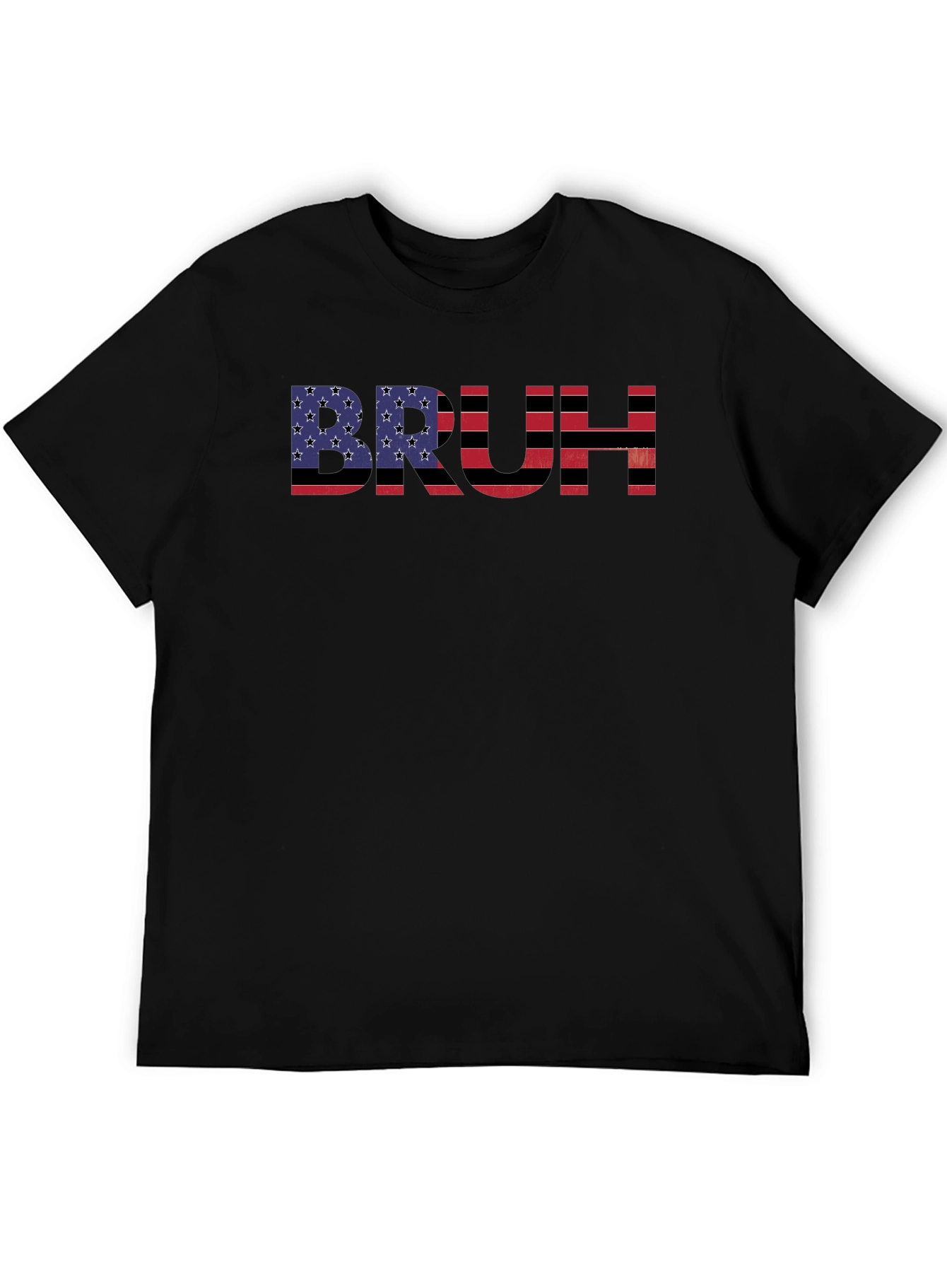 Bruh American Flag Graphic T-Shirt