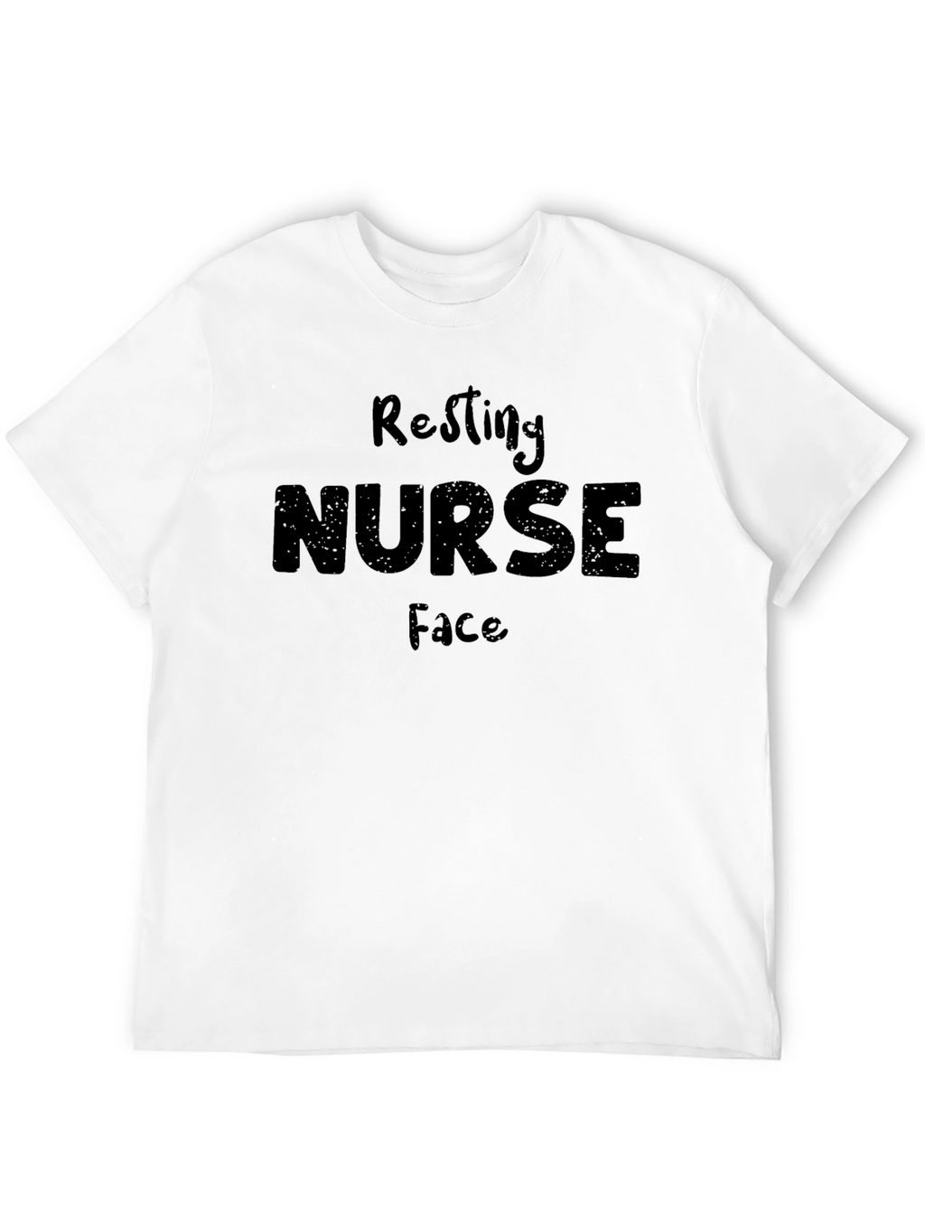 Resting Nurse Face Graphic T-Shirt - Black