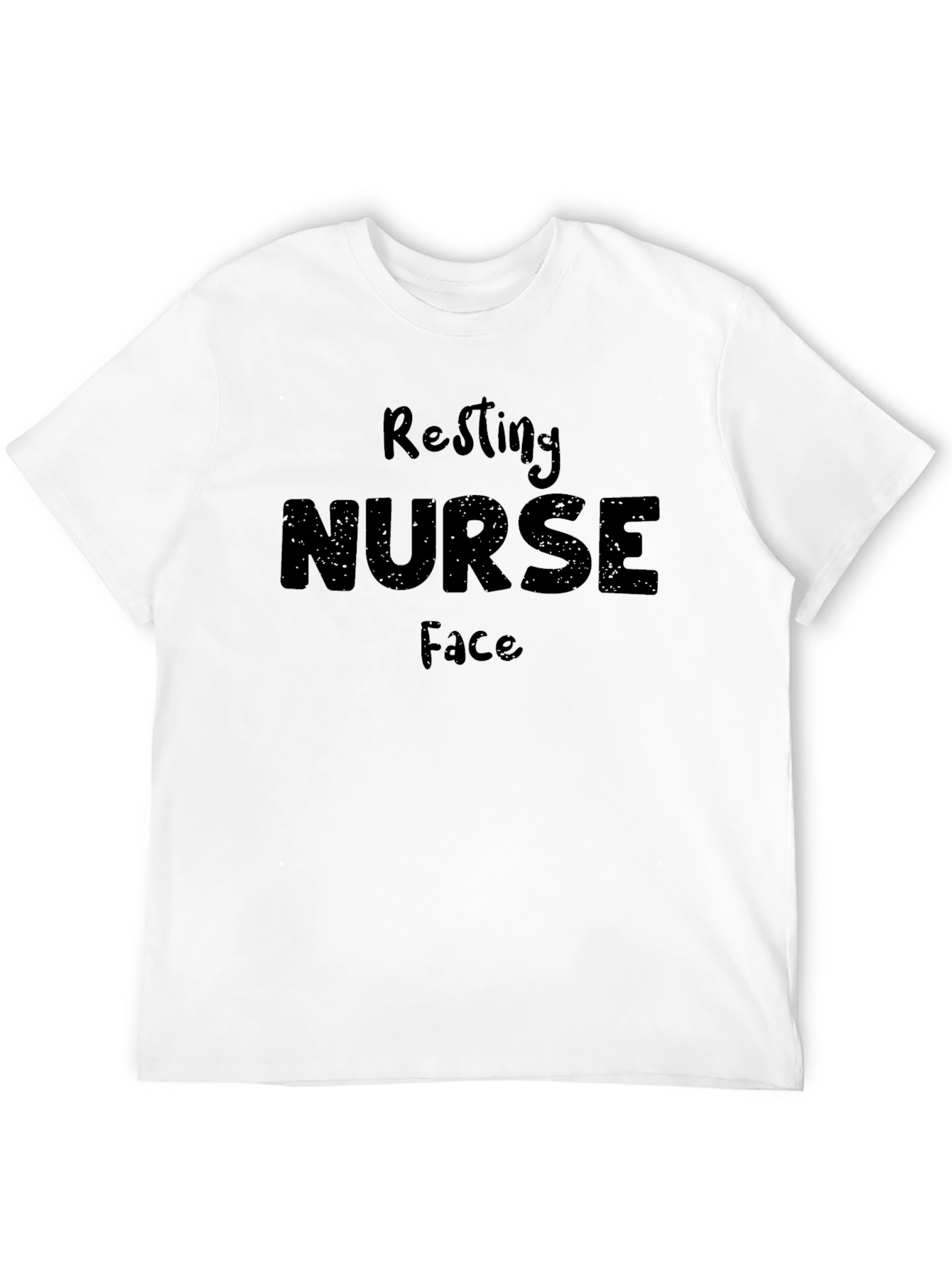 Resting Nurse Face Graphic T-Shirt - Black