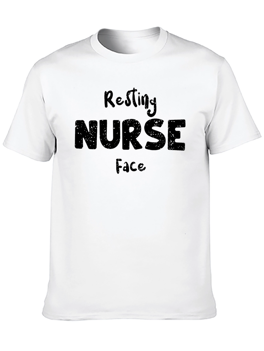 Resting Nurse Face Graphic T-Shirt - Black