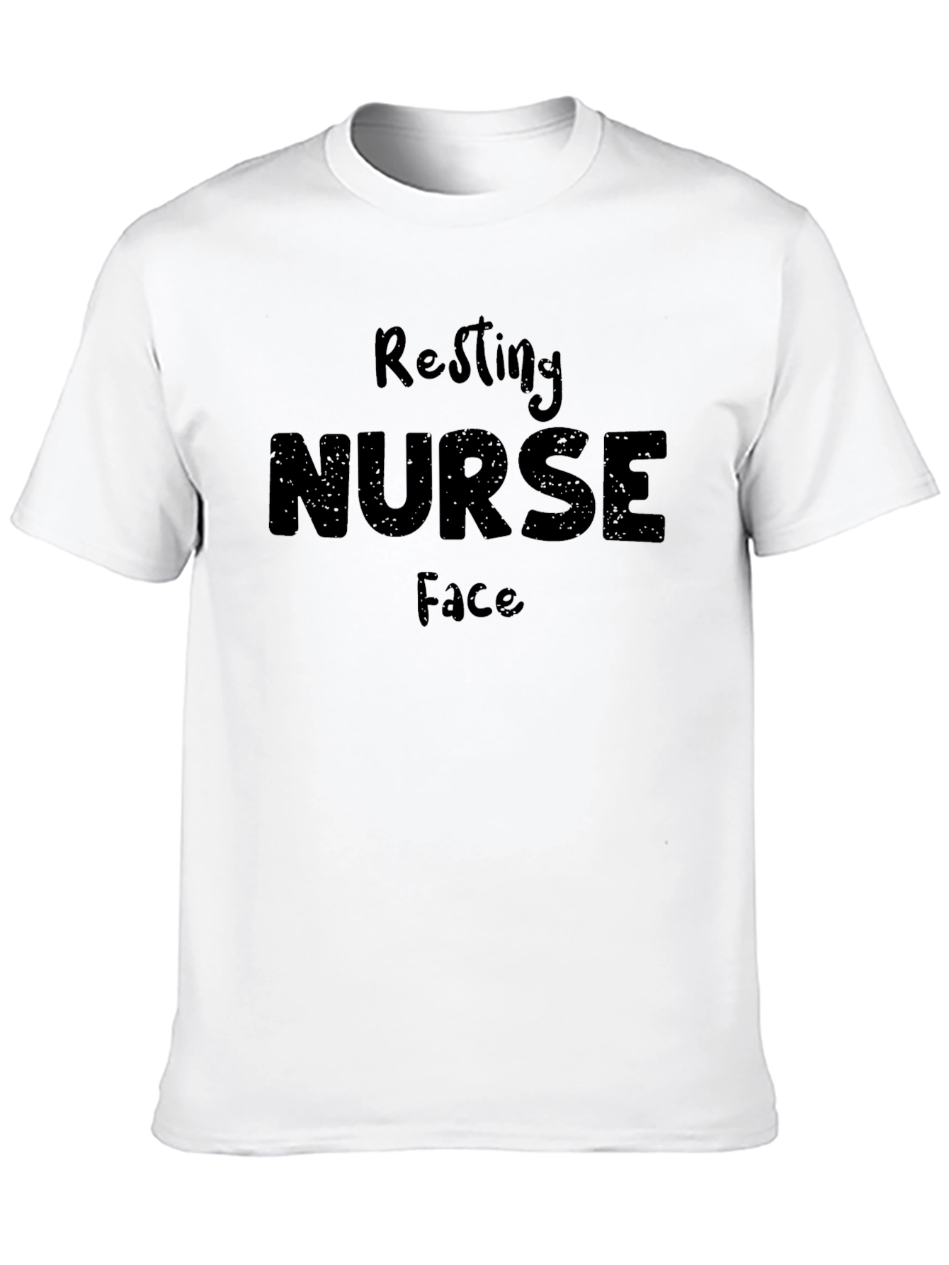 Resting Nurse Face Graphic T-Shirt - Black