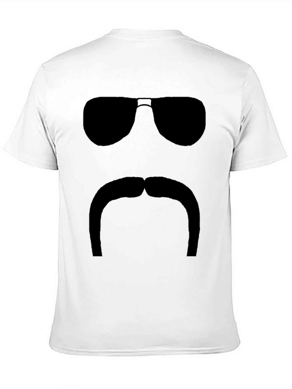 Funny Silhouette T-Shirt - Sunglasses and Mustache