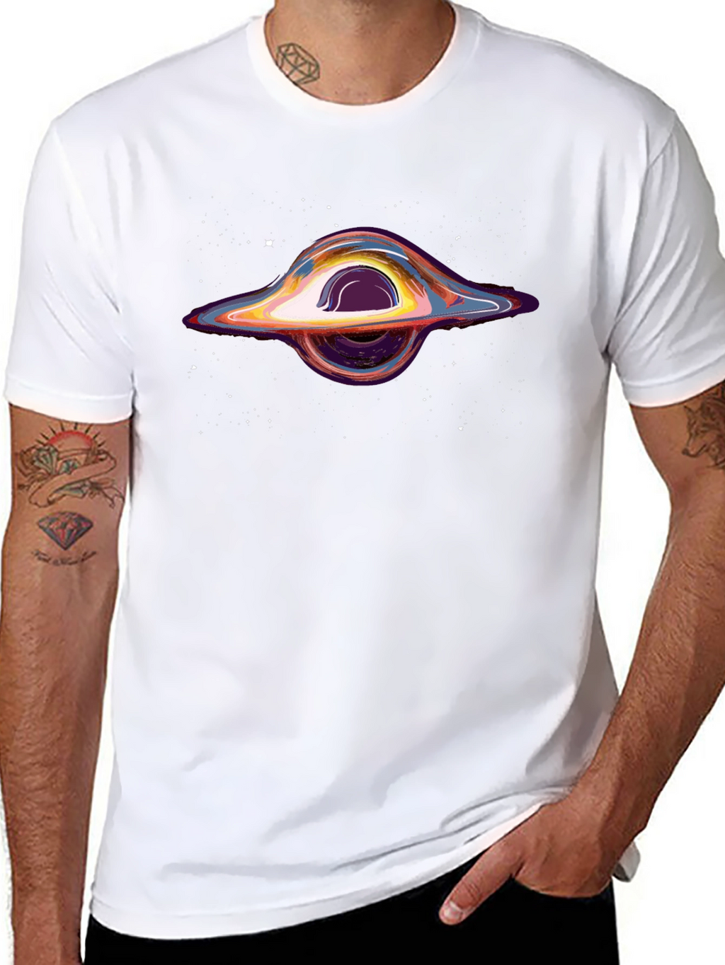 Black Hole Graphic Tee - Cosmic Design