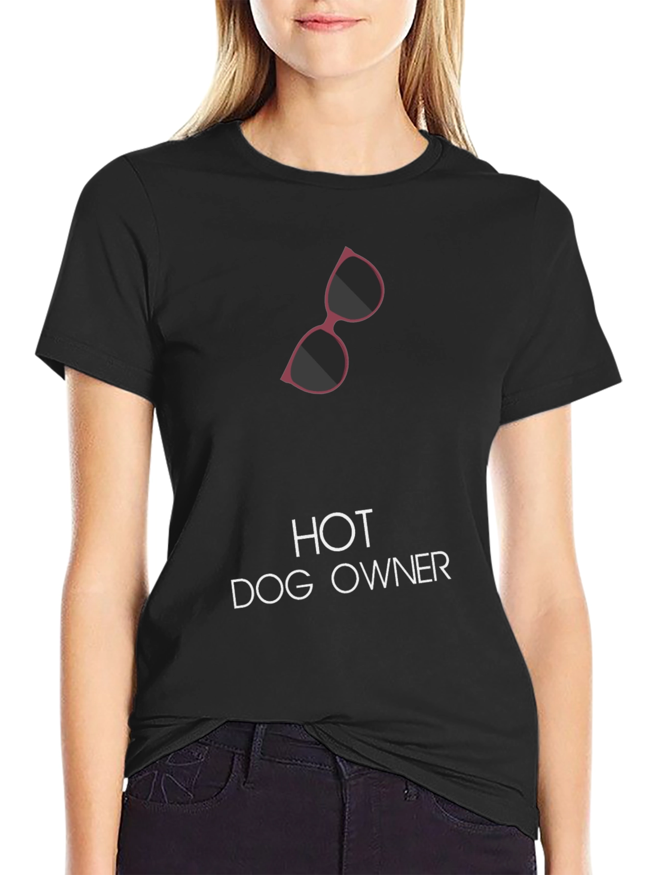 Hot Dog Owner Tee - Black Graphic T-Shirt