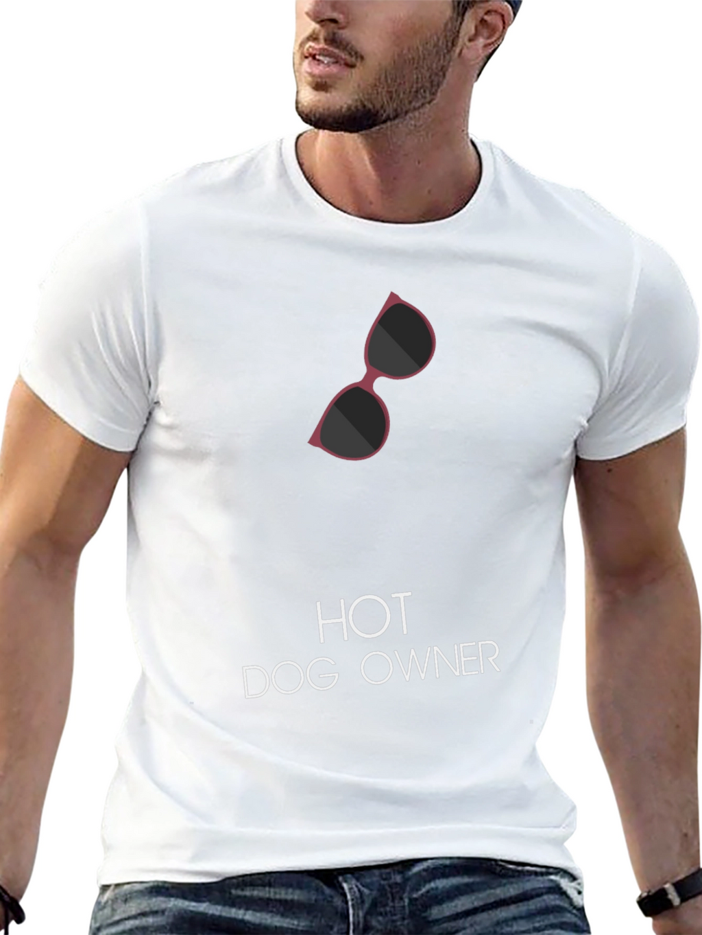 Hot Dog Owner Tee - Black Graphic T-Shirt