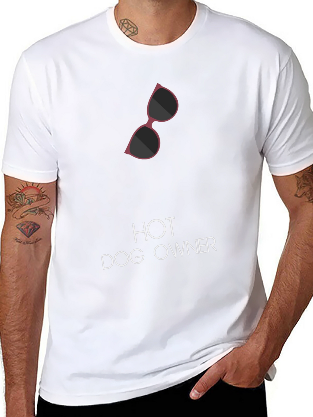 Hot Dog Owner Tee - Black Graphic T-Shirt