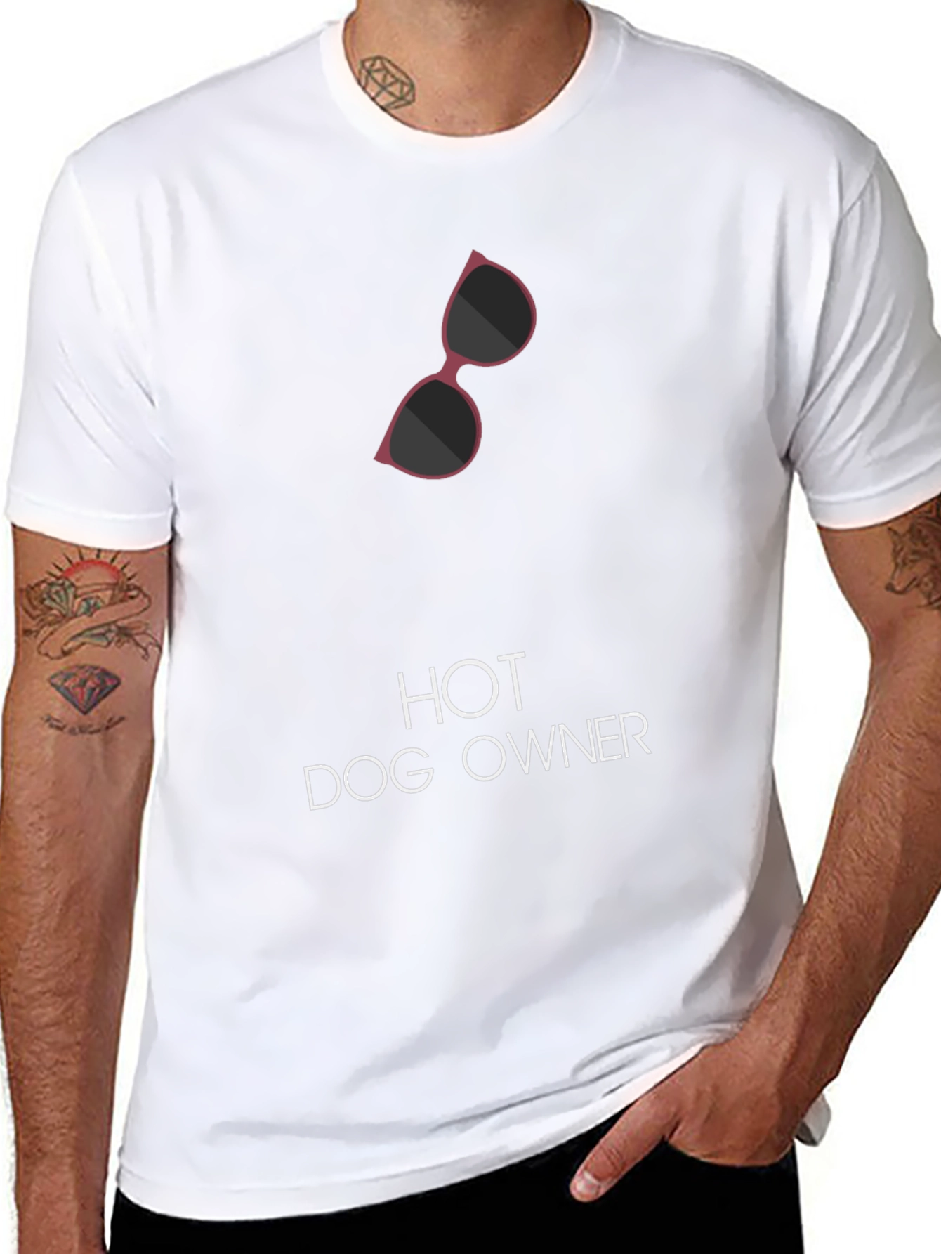 Hot Dog Owner Tee - Black Graphic T-Shirt