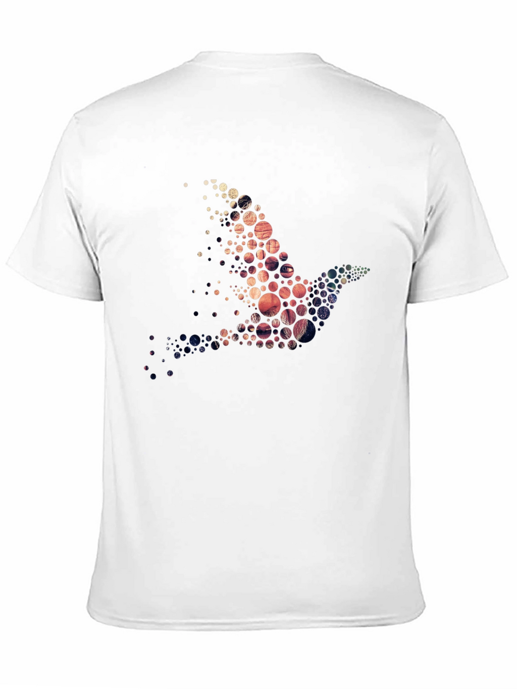 Dove Art Graphic Print Black T-Shirt