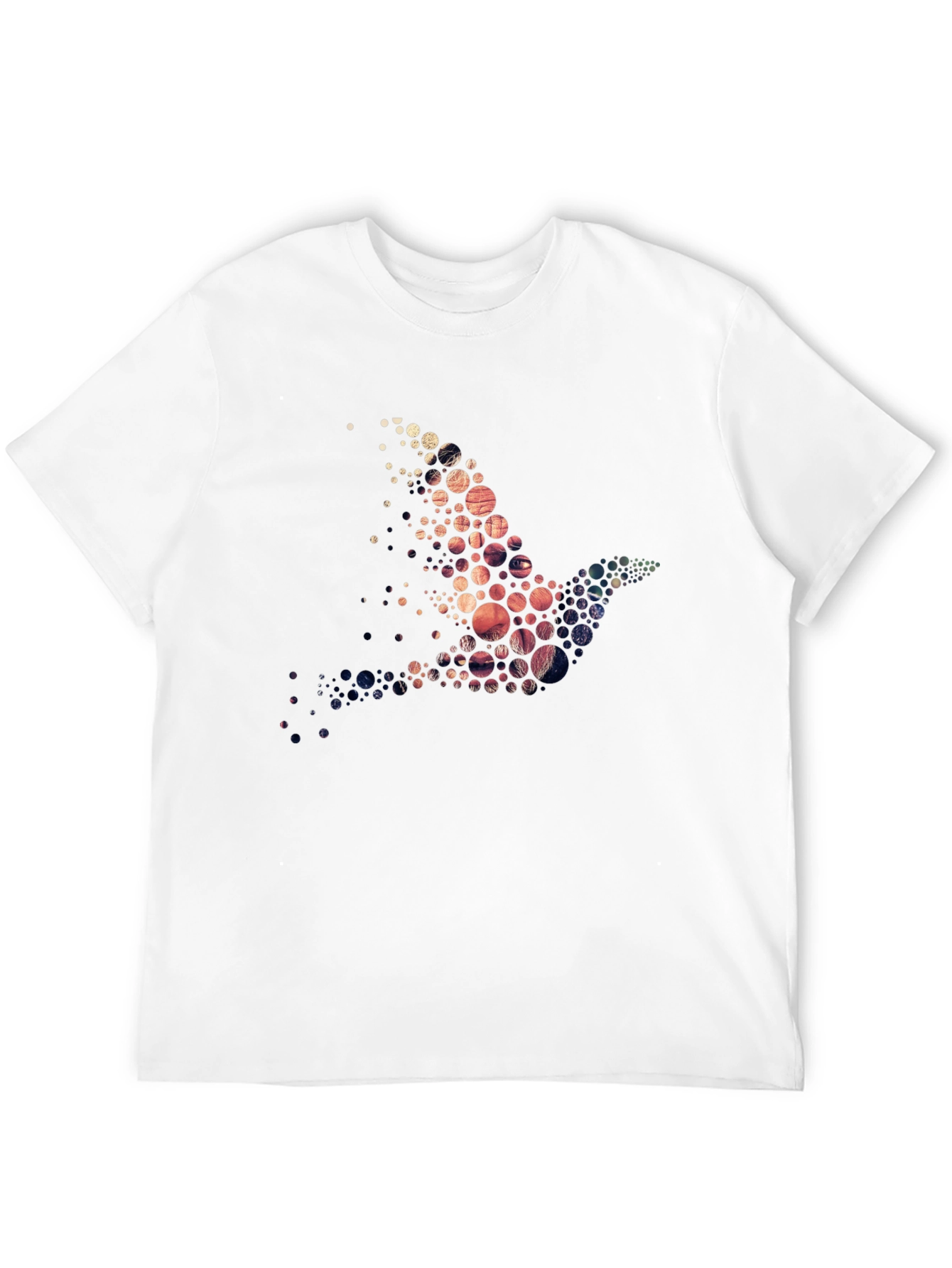 Dove Art Graphic Print Black T-Shirt