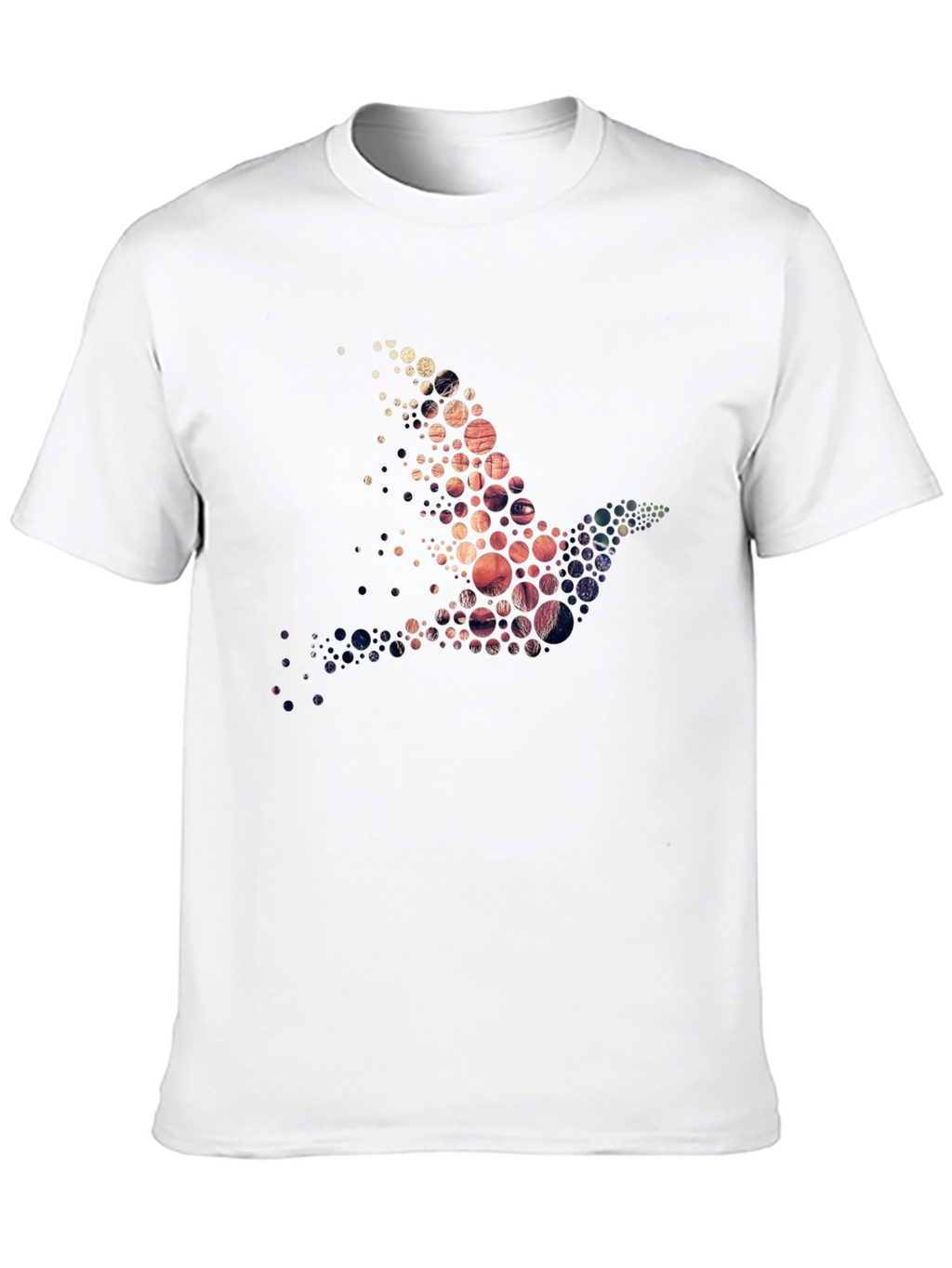 Dove Art Graphic Print Black T-Shirt