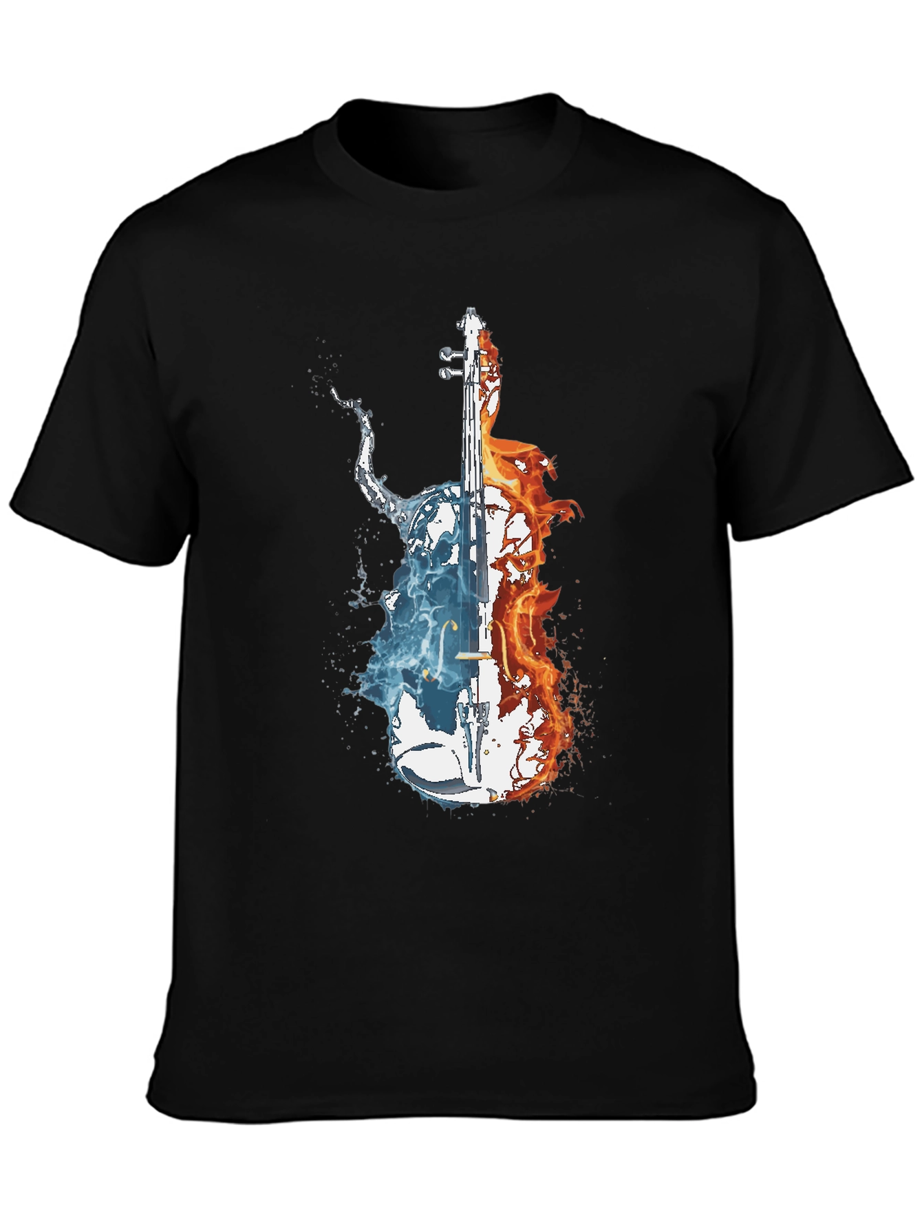 Fire and Water Cello Graphic Tee