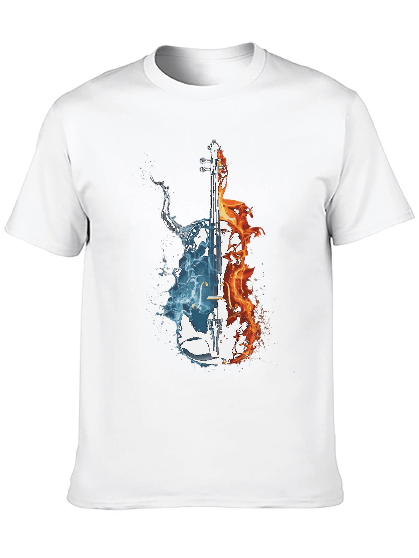 Fire and Water Cello Graphic Tee