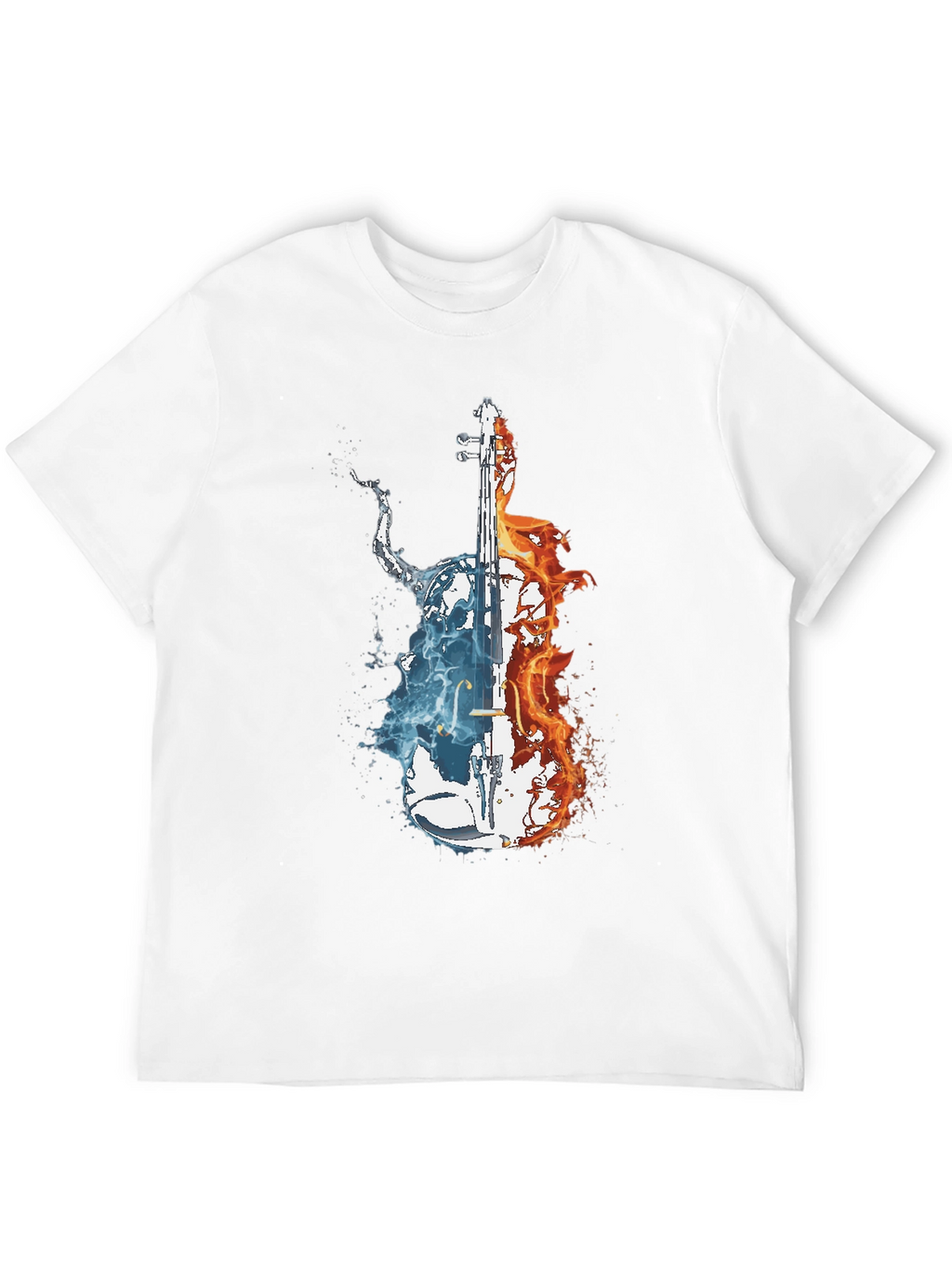 Fire and Water Cello Graphic Tee