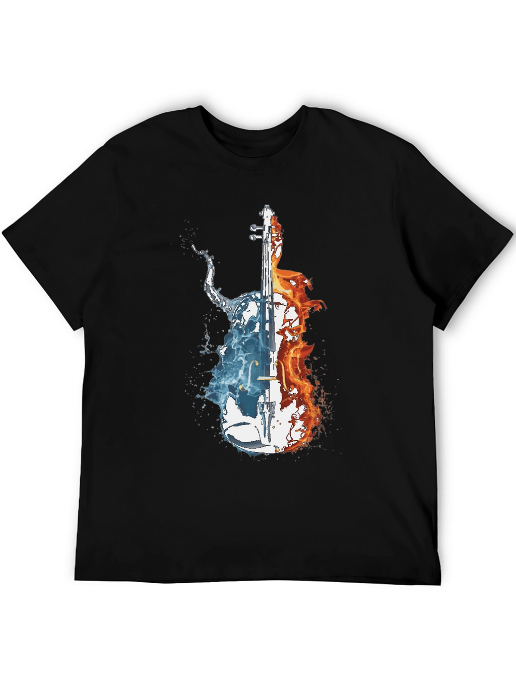 Fire and Water Cello Graphic Tee