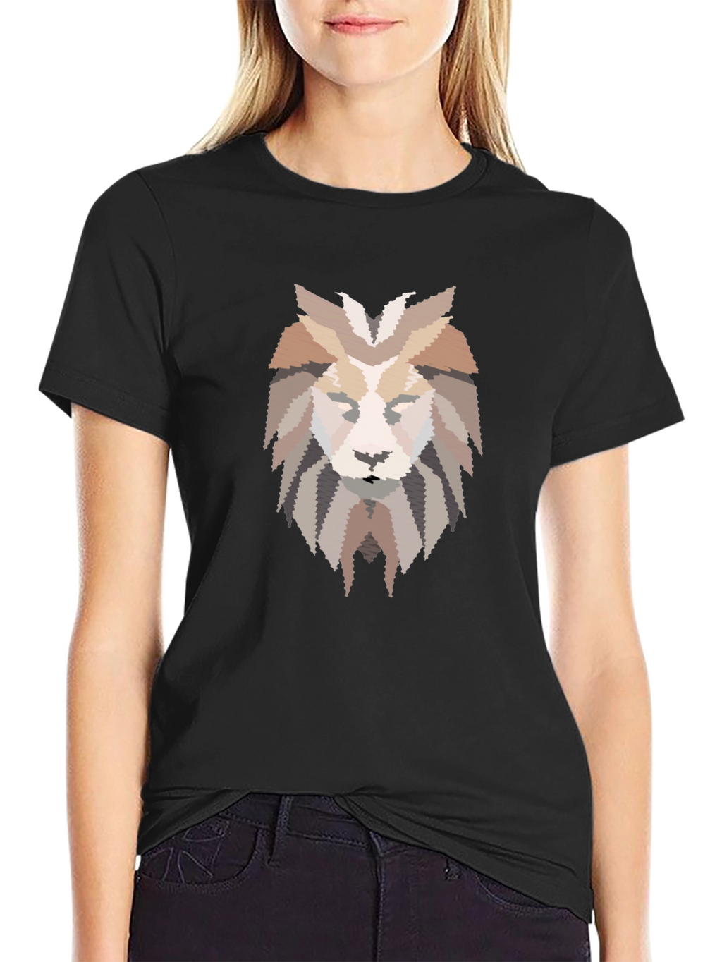 Pixel Art Lion Graphic Tee