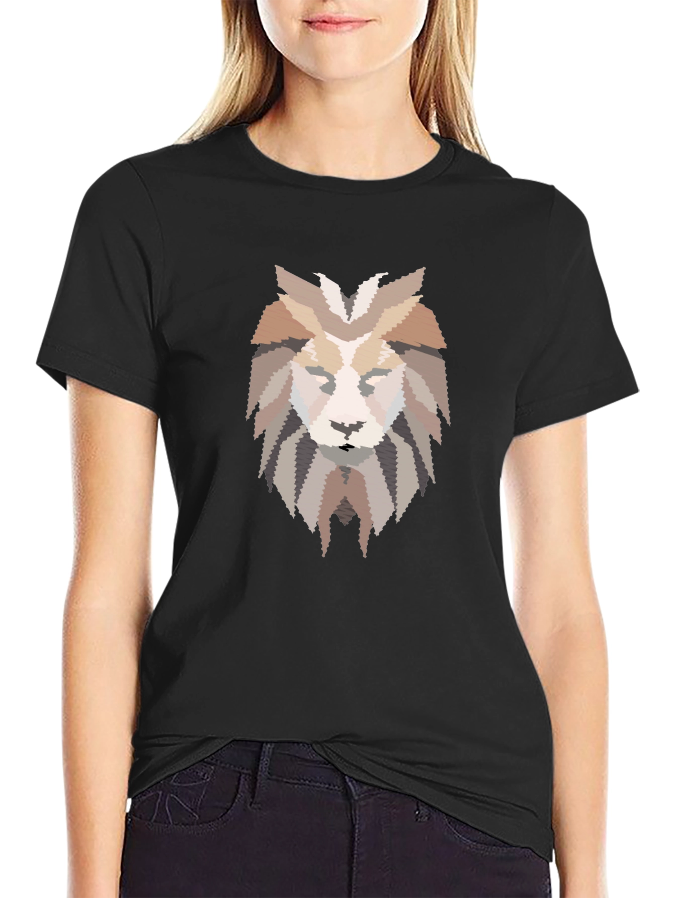 Pixel Art Lion Graphic Tee