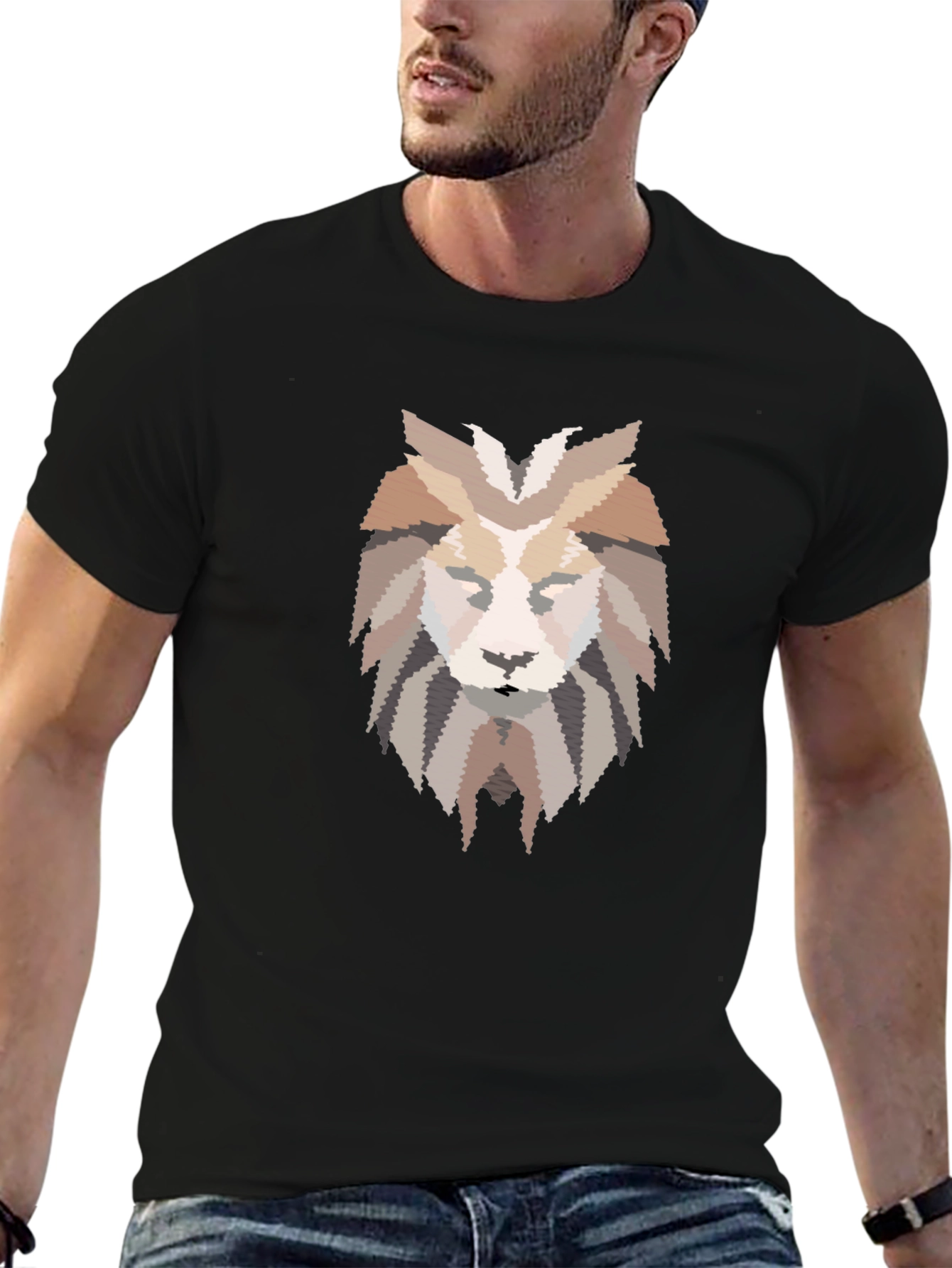 Pixel Art Lion Graphic Tee