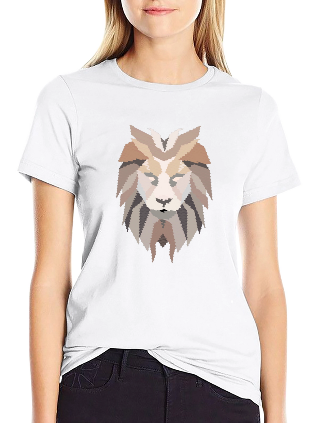 Pixel Art Lion Graphic Tee